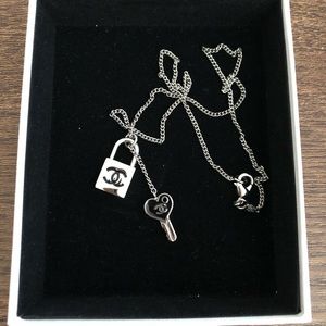 Authentic Chanel Vintage Necklace Heart Key Locket